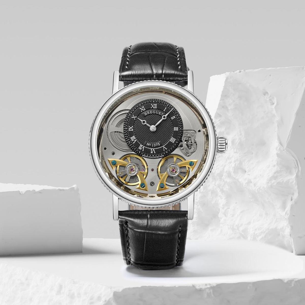 New Breguet double engine black silver