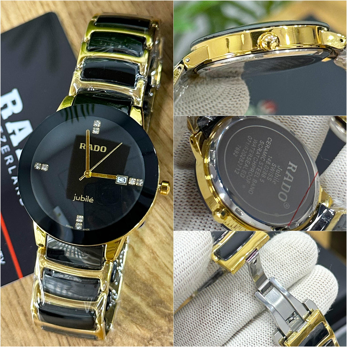 RADO CERAMIC IN BLACK, GOLD COMBINATION
