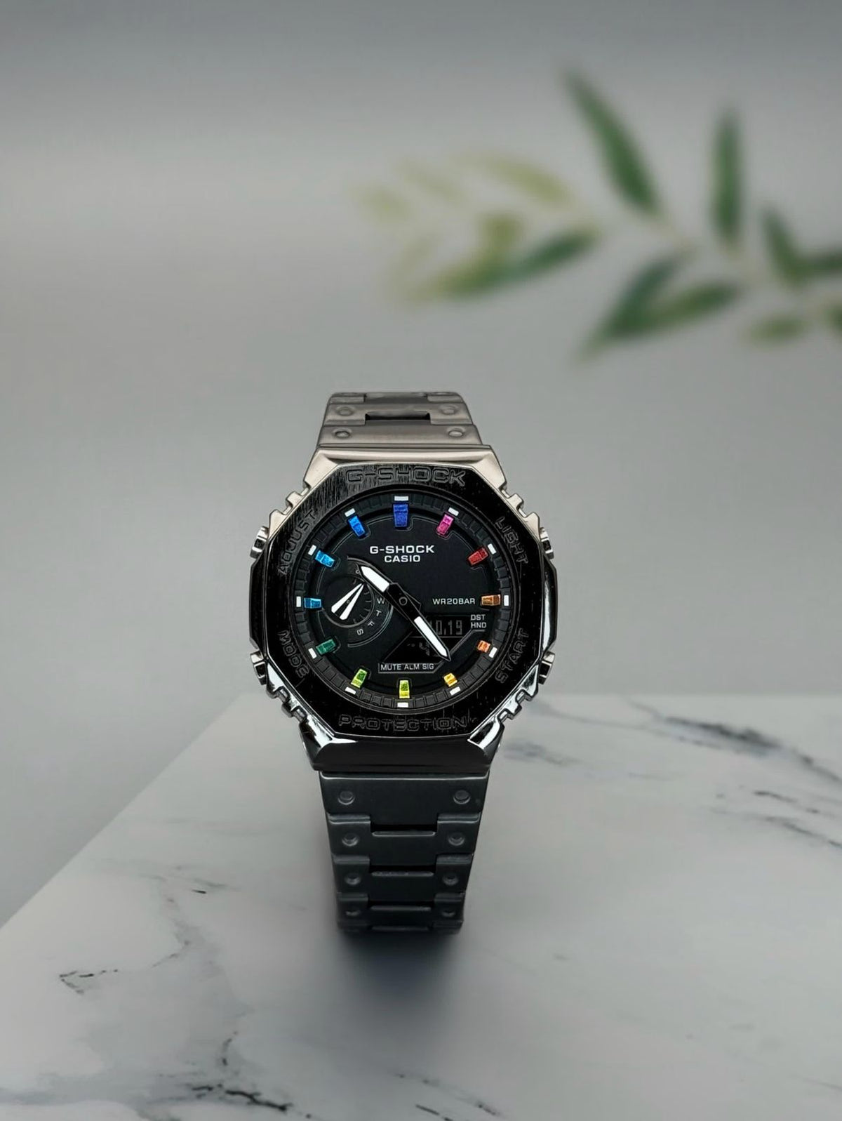 NEW G SHOCK GA 2100 black rainbow