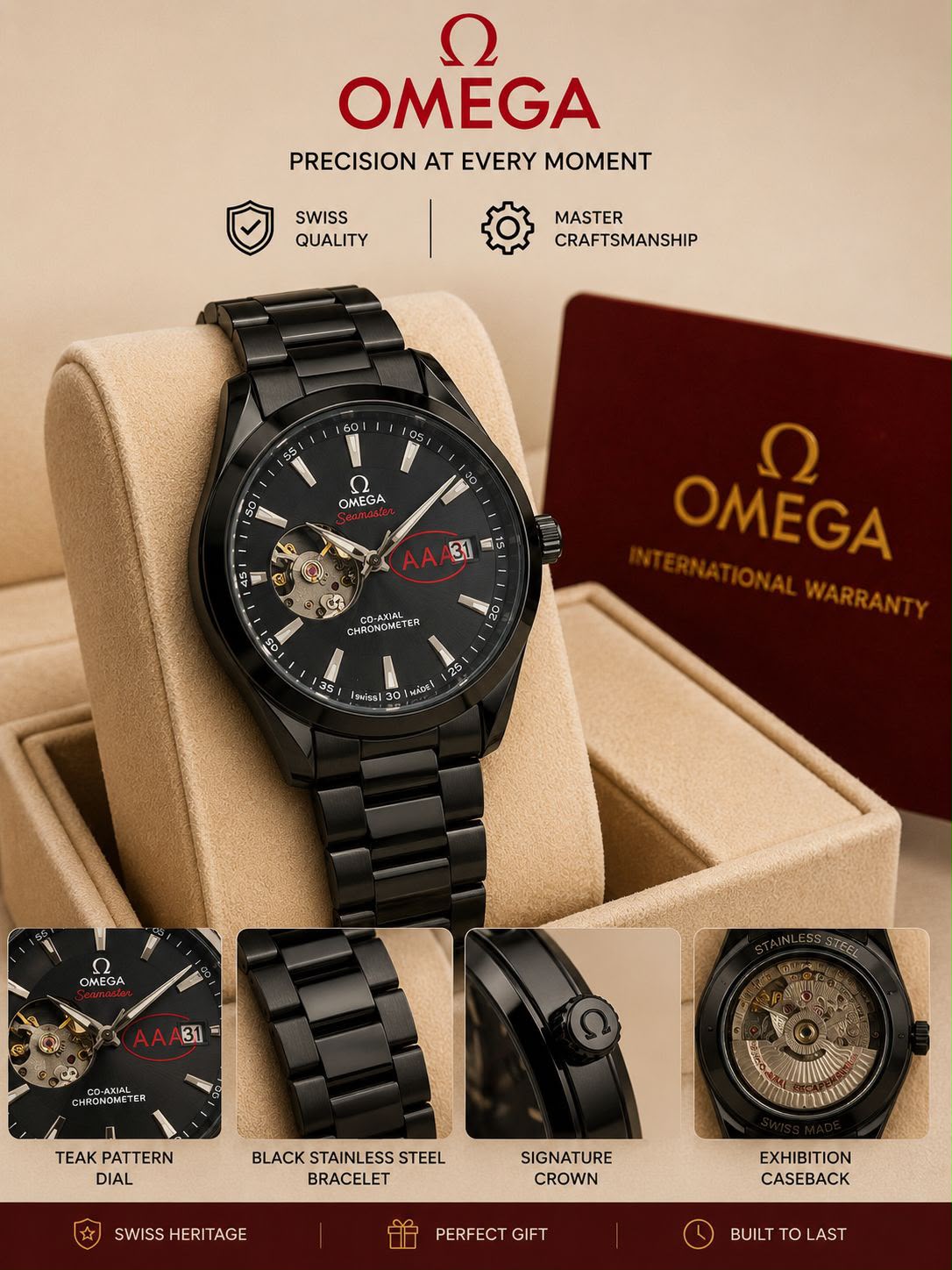 Om.ega Seamaster Open Heart