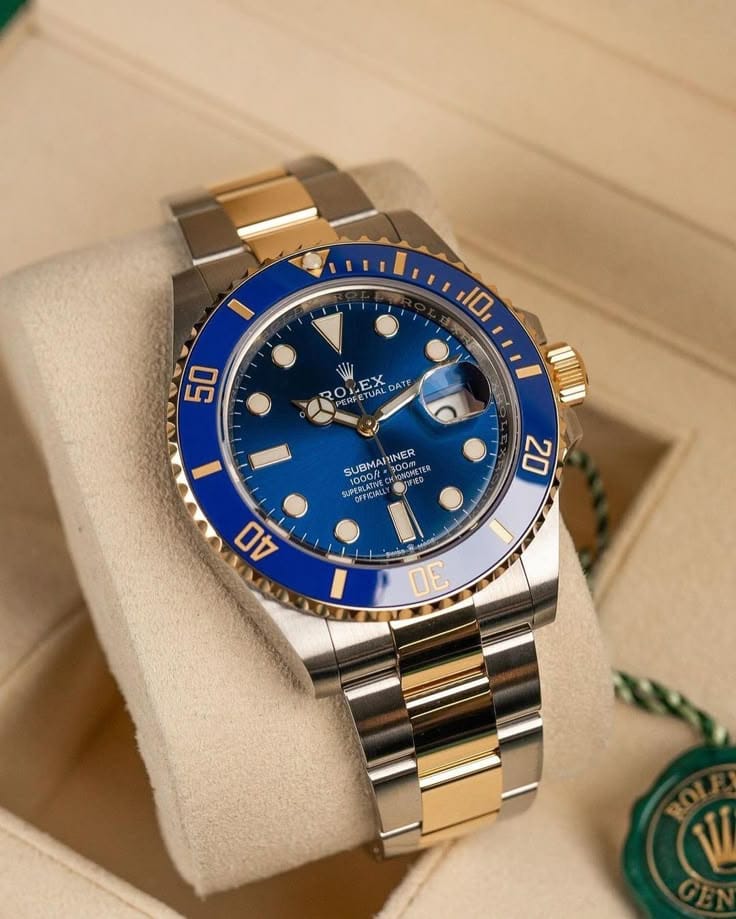 Rol.ex Oyster Perpetual Submarine 2Ton-Gold-Blue