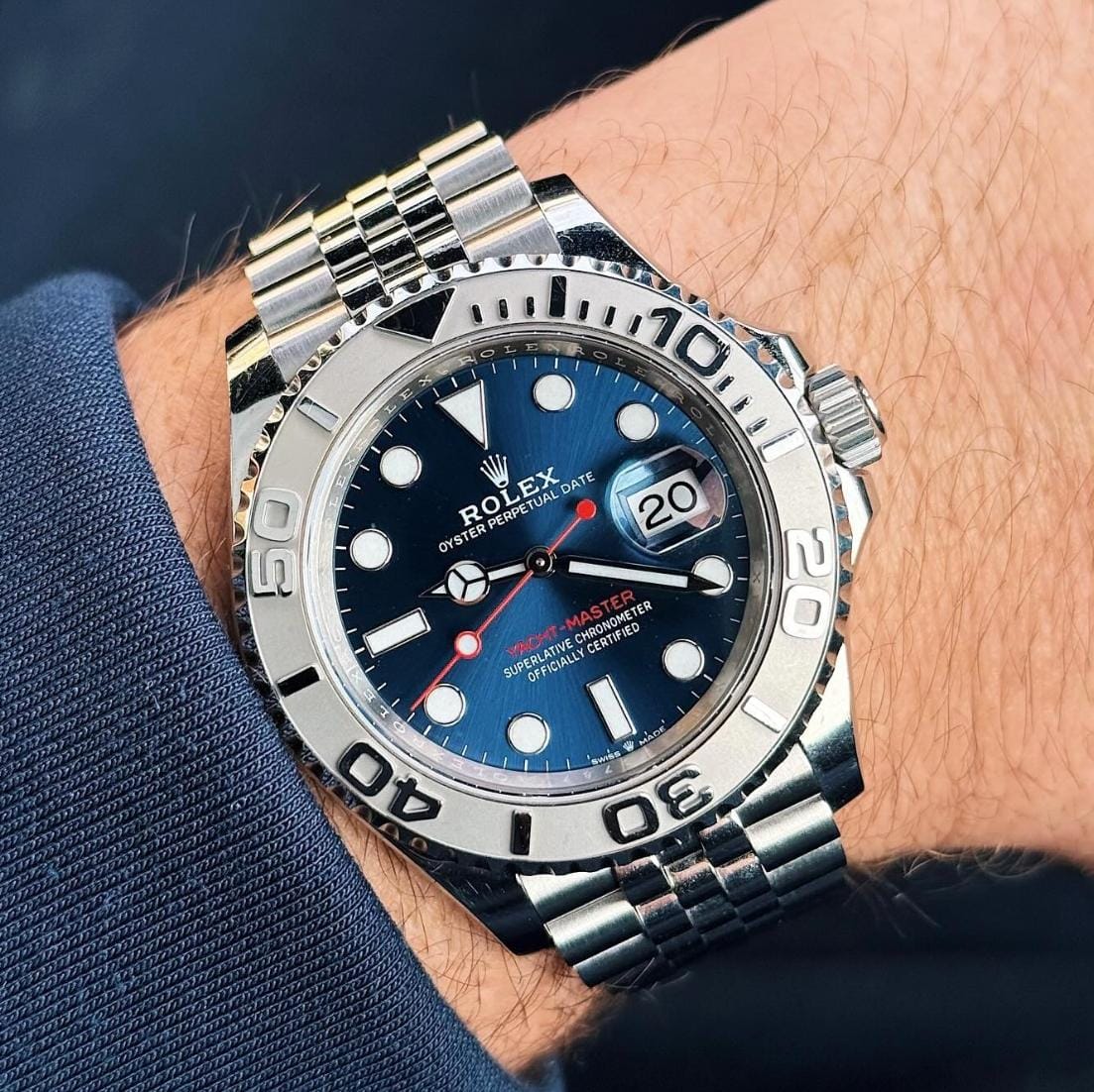Rol.ex Oyster Perpetual Yacht Master Silver-Blue