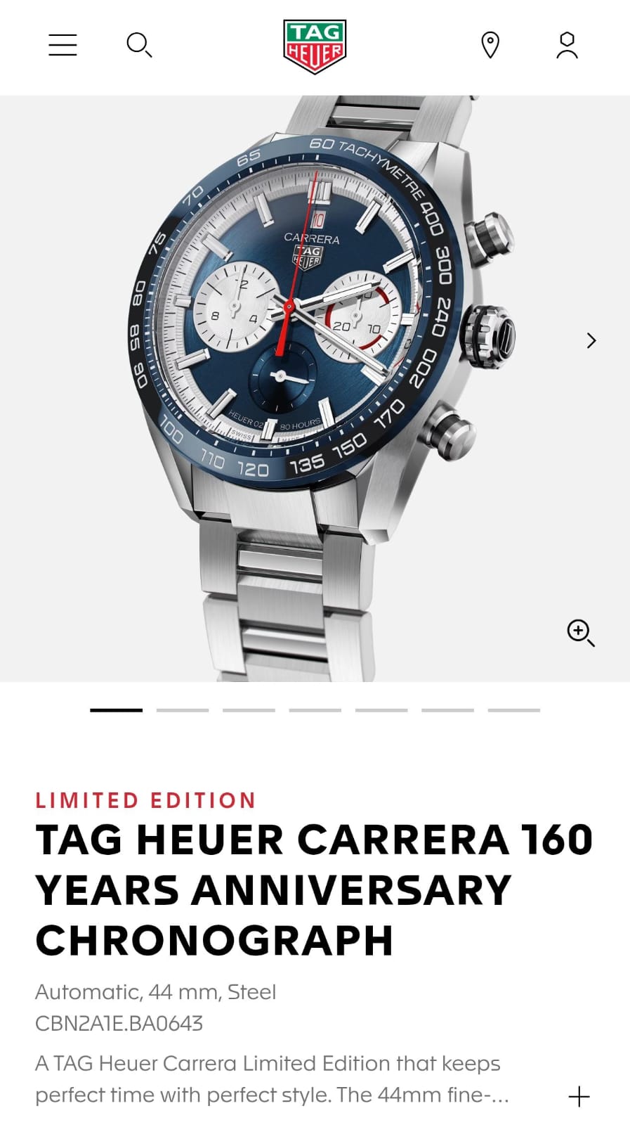 New Tag heuer Carrera Calibre 02 Chronograph