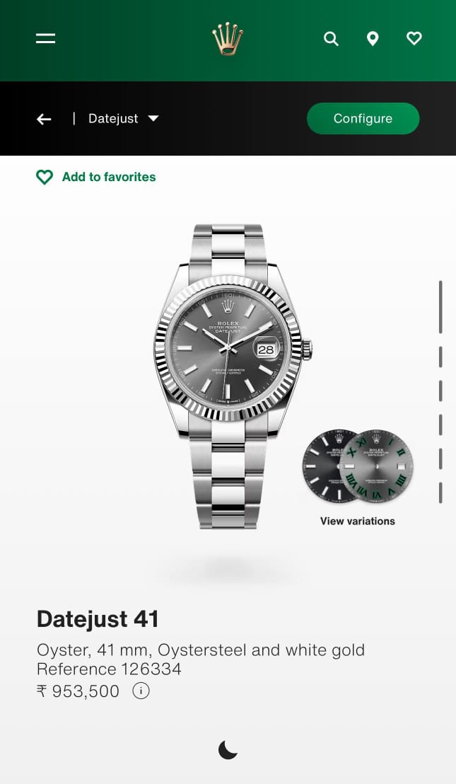 ROL.EX DATE JUST 41mm OYSTER RHODIUM DIAL