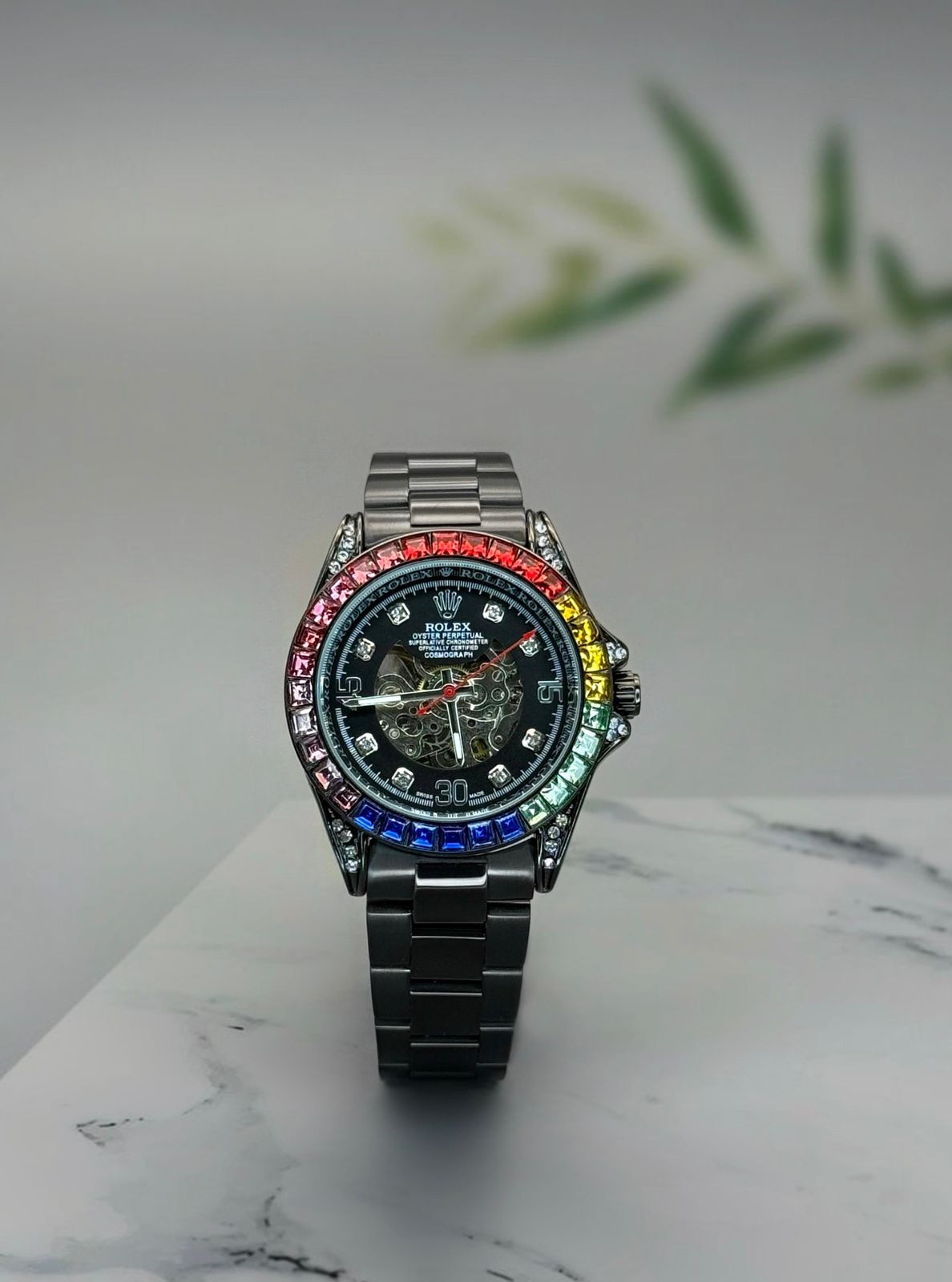 ROL.EX DAYTONA RAINBOW OPEN HEART black