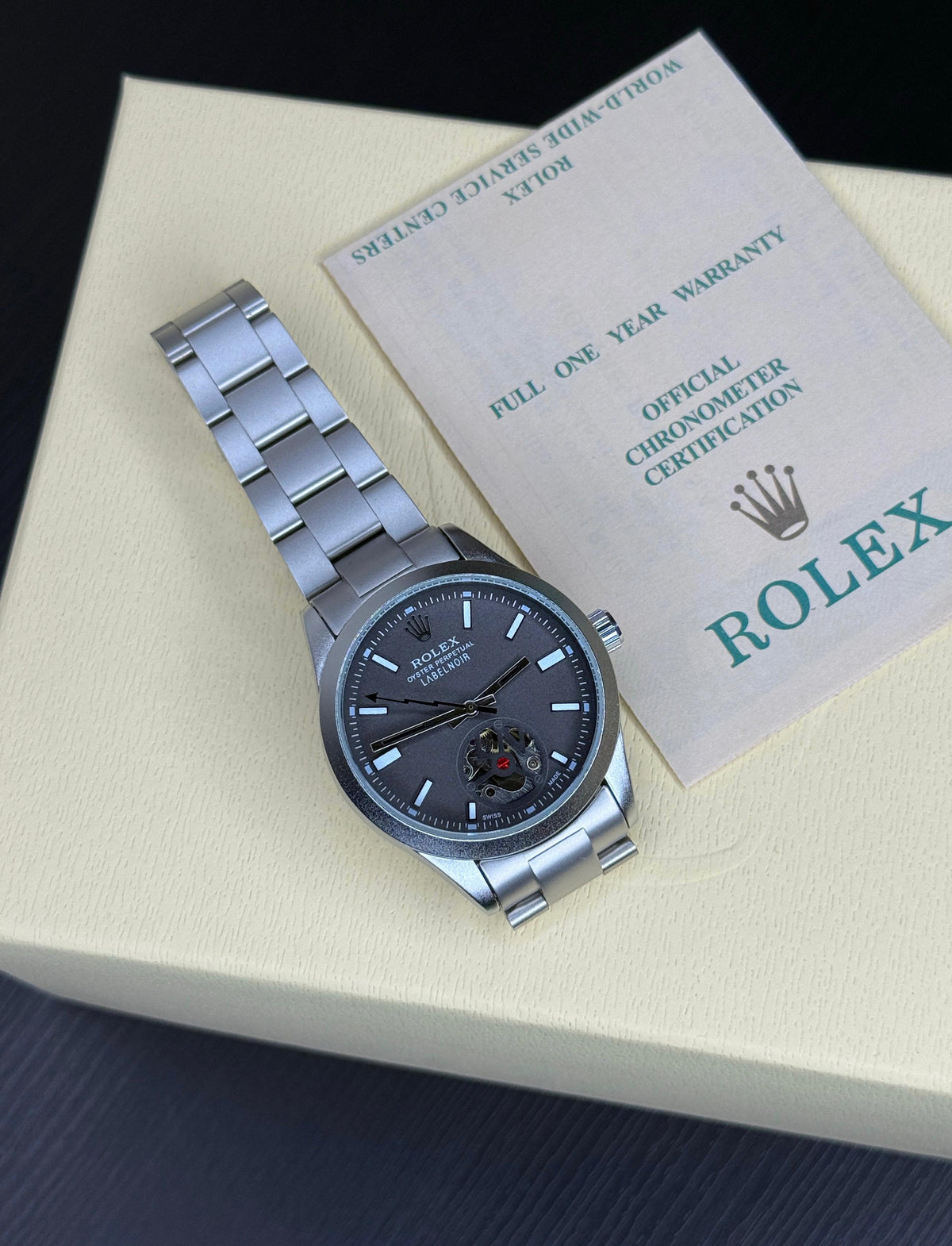 Rol.ex Oyster perpetual Label Noir Automatic