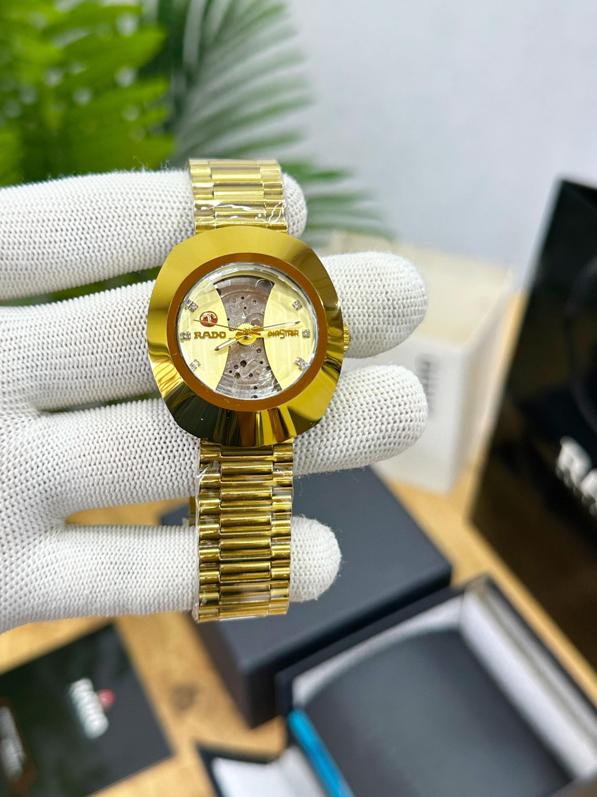 RA.DO DIASTAR ORIGINAL OPEN HEART AUTOMATIC GOLD