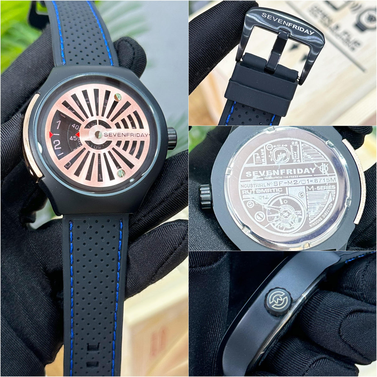 NEW & EXCLUSIVE SEVEN FRIDAY BLUE & BLACK