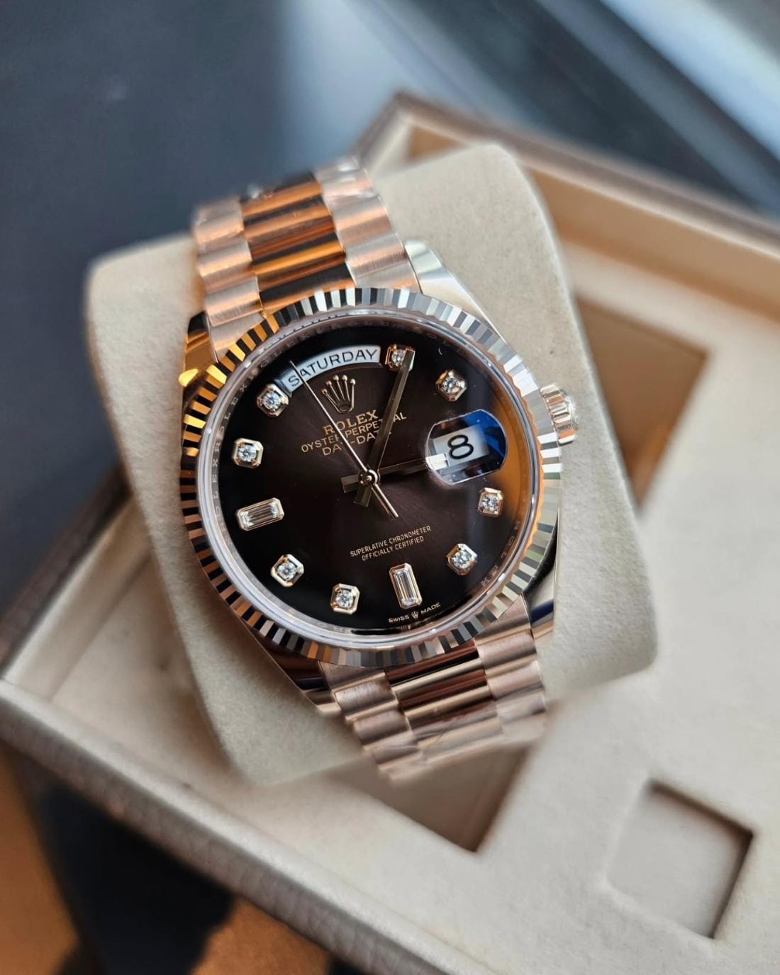 Rol.ex Oyster Perpetual Day Date 40 Battery Working Like Automatic