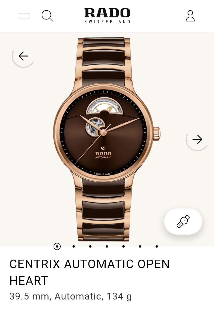 Ra.do Centrix Automatic Open Heart Japan