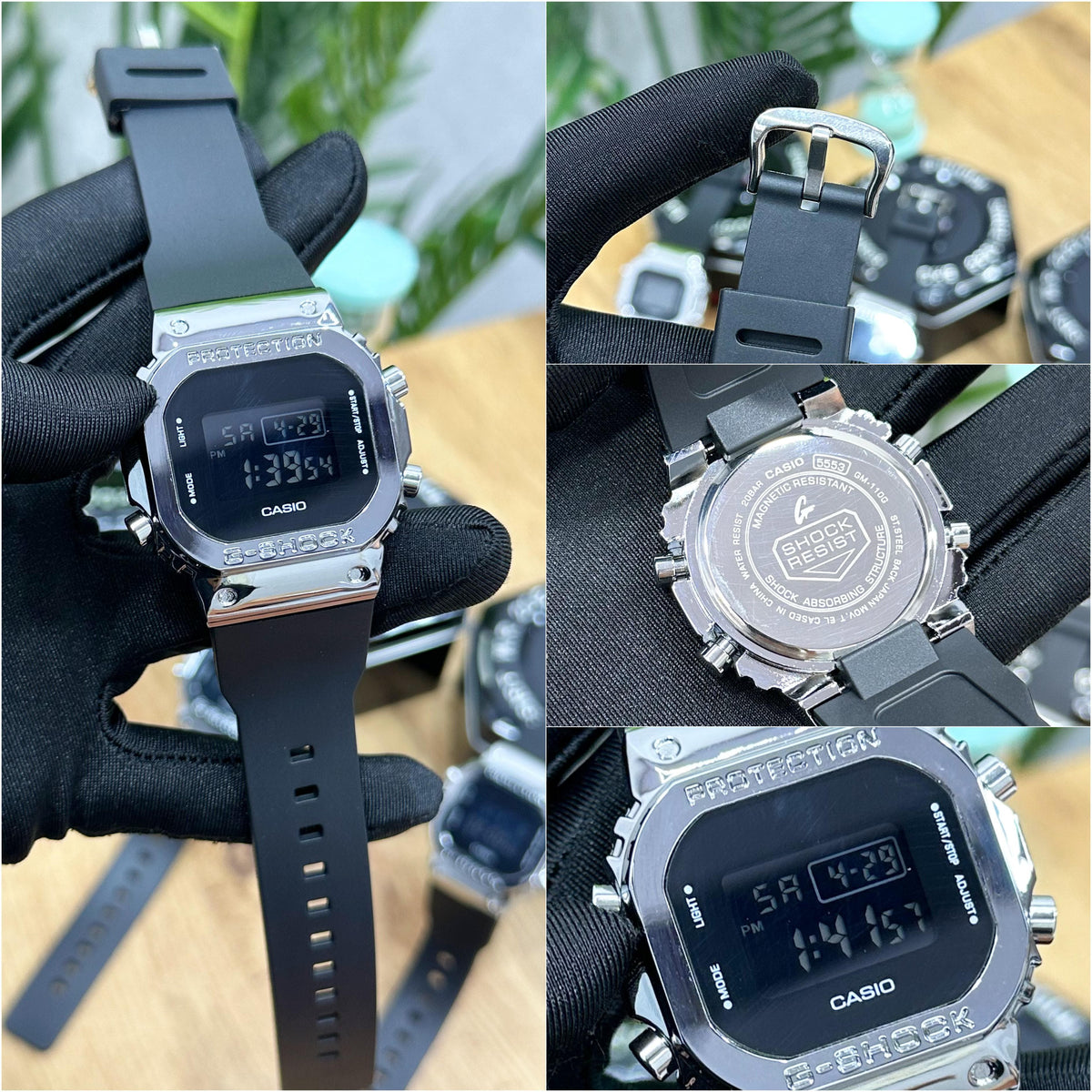 NEW G SHOCK GM-5600 BLACK SILVER