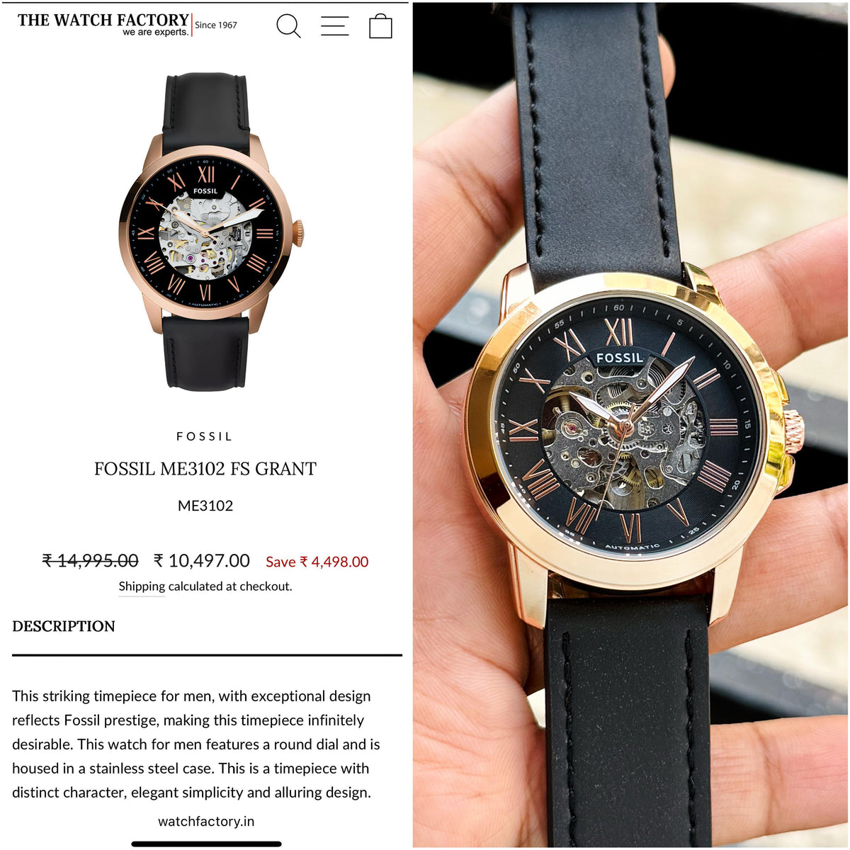 Fos.sil Grant Automatic ME3102