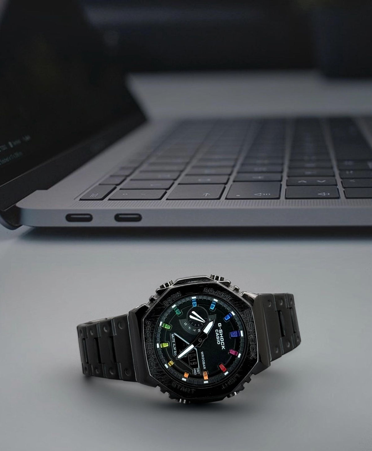 NEW G SHOCK GA 2100 black rainbow