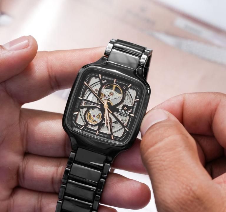 Ra.do True Square Automatic Ceramic Black-Copper