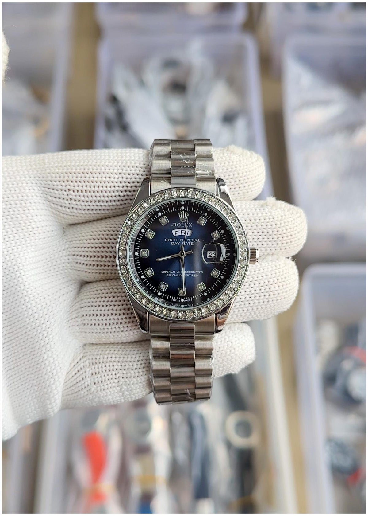 Rol.ex Oyster perpetual Day Date Diamond 40 Battery