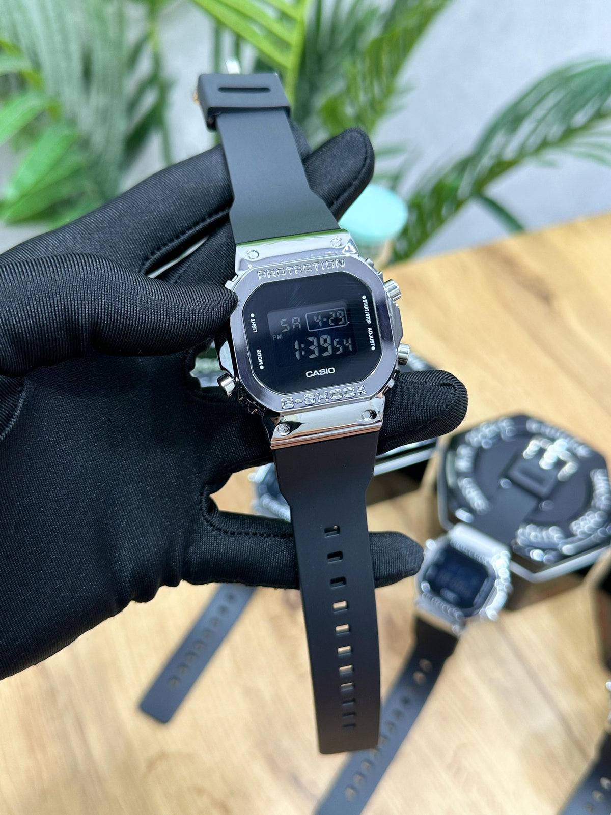 NEW G SHOCK GM-5600 BLACK SILVER