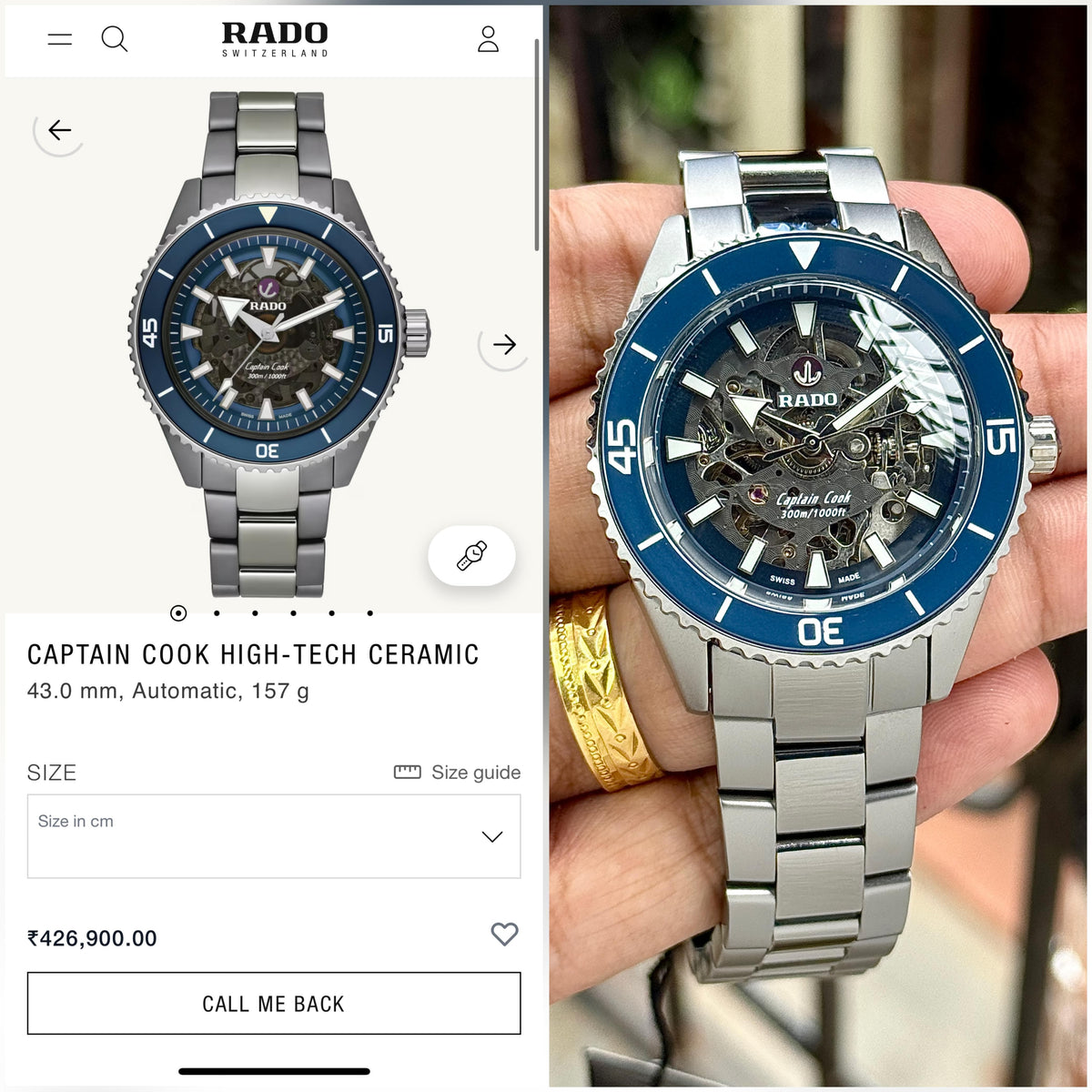Ra.do Captain Cook HighTech Automatic