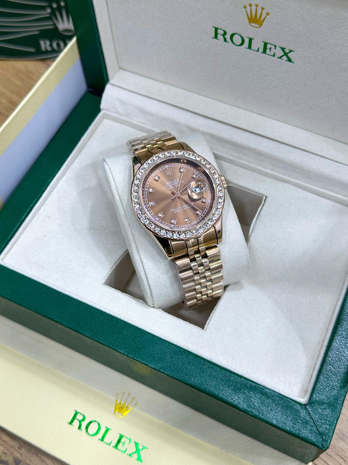 ROLE_X DATE-JUST 41mm CHOCOLATE DIAMOND DIAL TOP SUPERIOR QUALITY