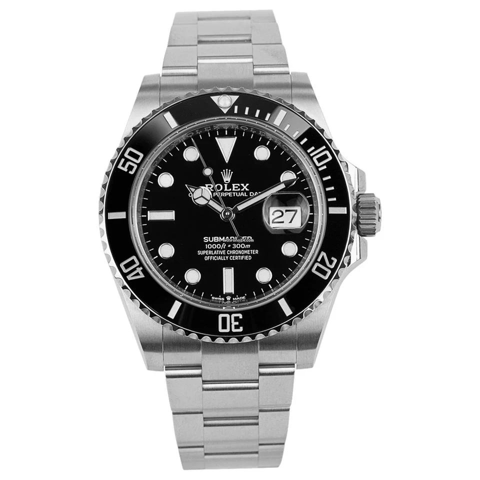 ROL.EX SUBMARINER SILVER WITH BLACK DIAL