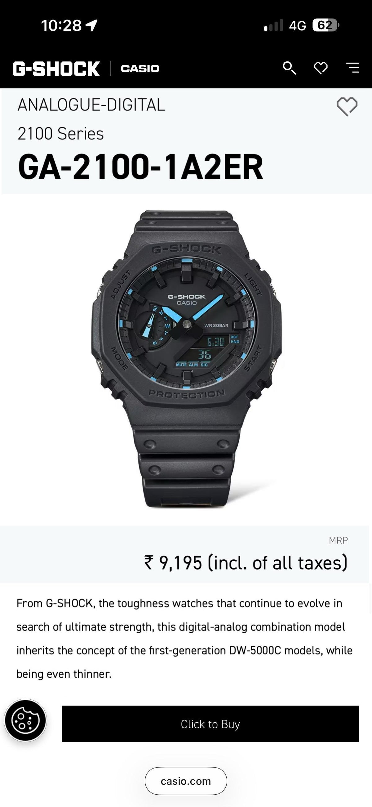 NEW GA2100 Black & Blue