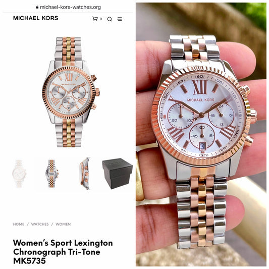 Mic.hael Kors Lexington 2Ton-Copper-White