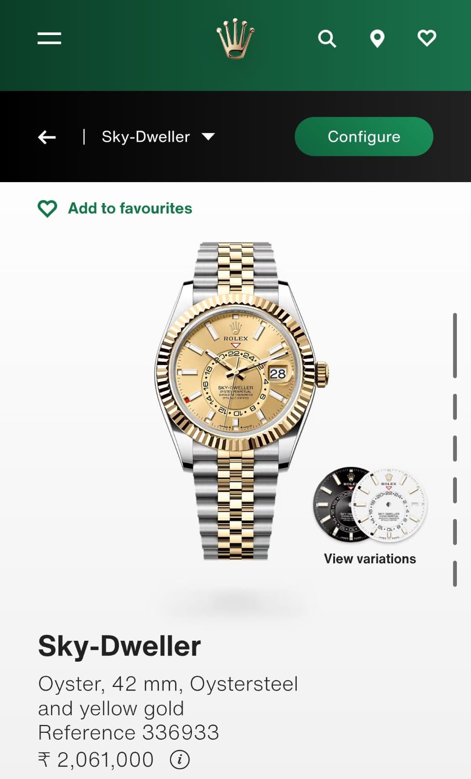 Rol.ex Oyster perpetual Sky Dweller