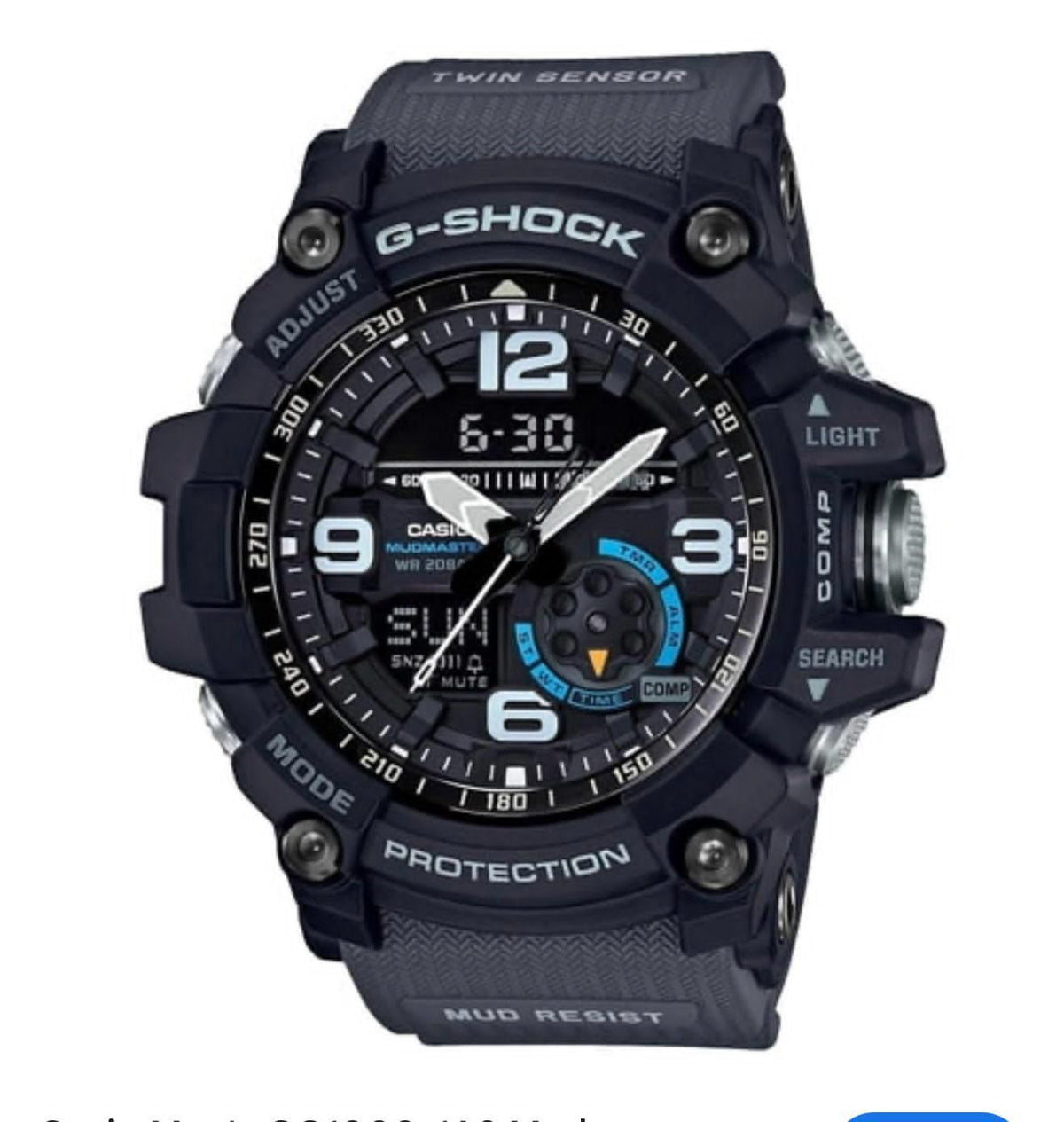 NewCasio G Shock Gg1000 Mud Master Grey Strap