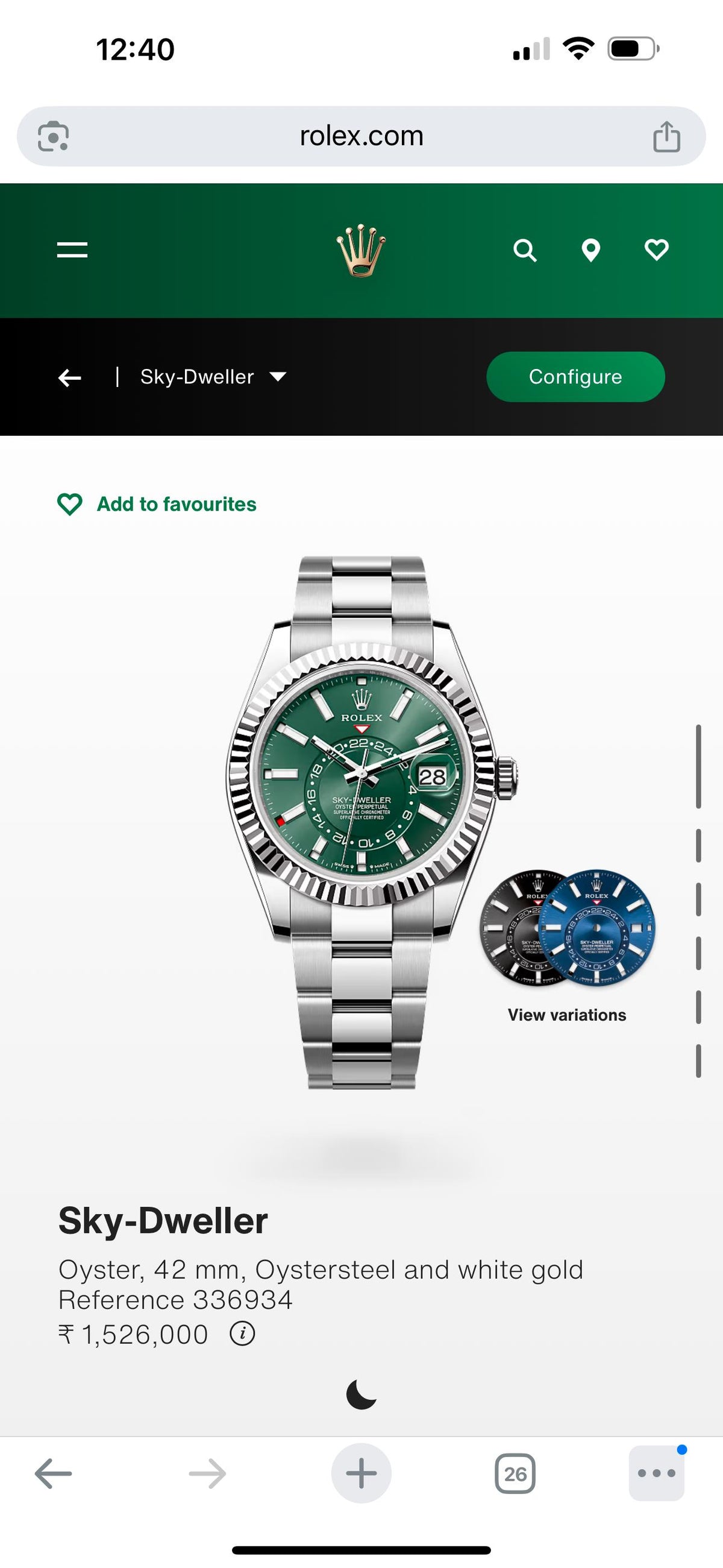 ROL.EX SKY-DWELLER Catalog Model