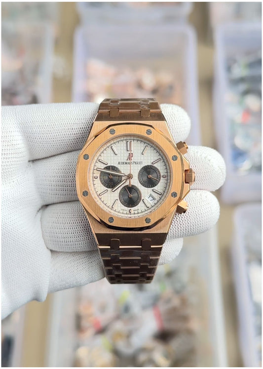 Aude.mars pigeut royal oak chronograph copper white