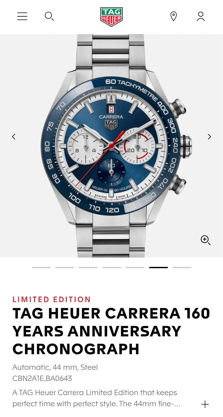 New Tag heuer Carrera Calibre 02 Chronograph