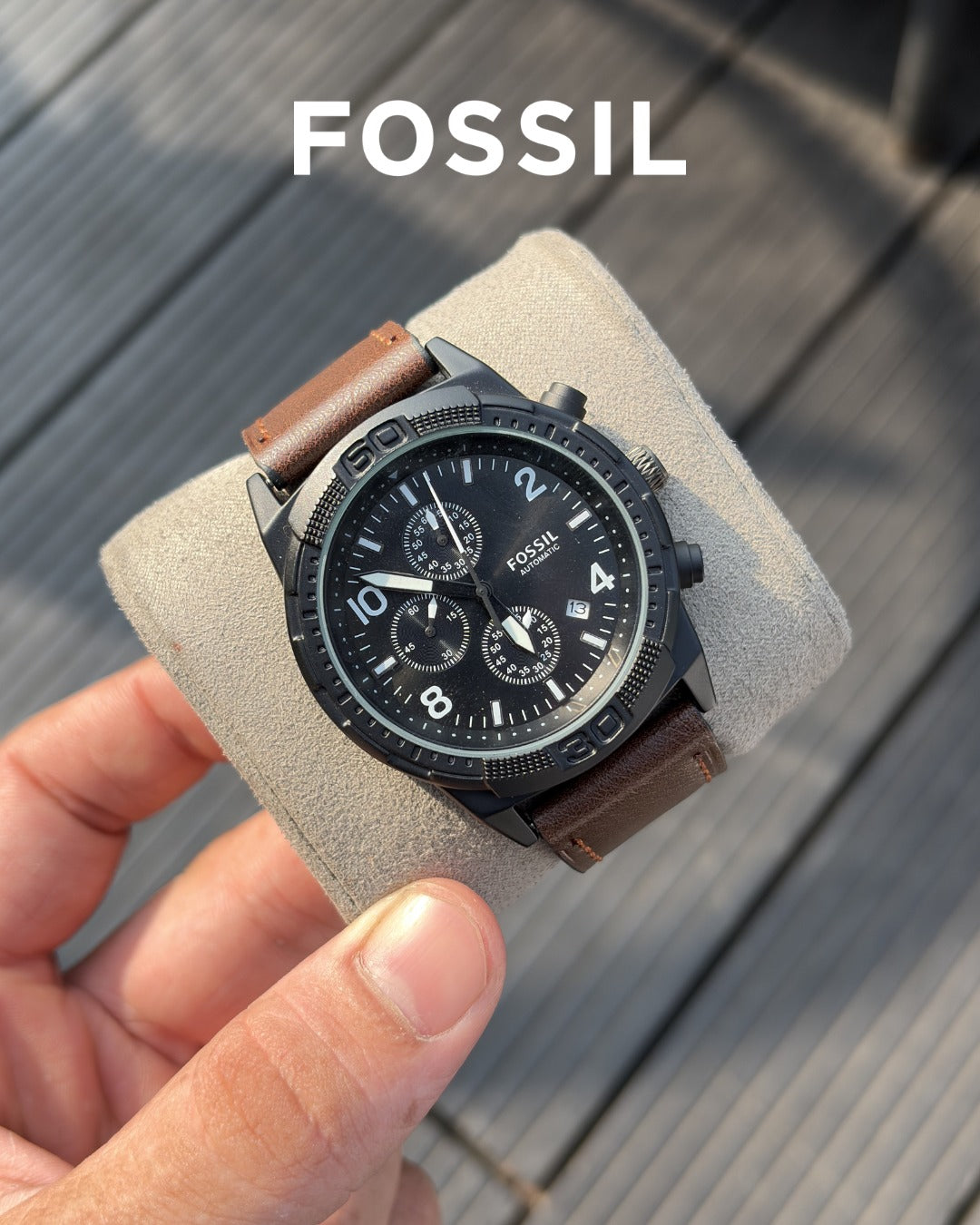 Fos.sil Bronson Chronograph Luggage Leather