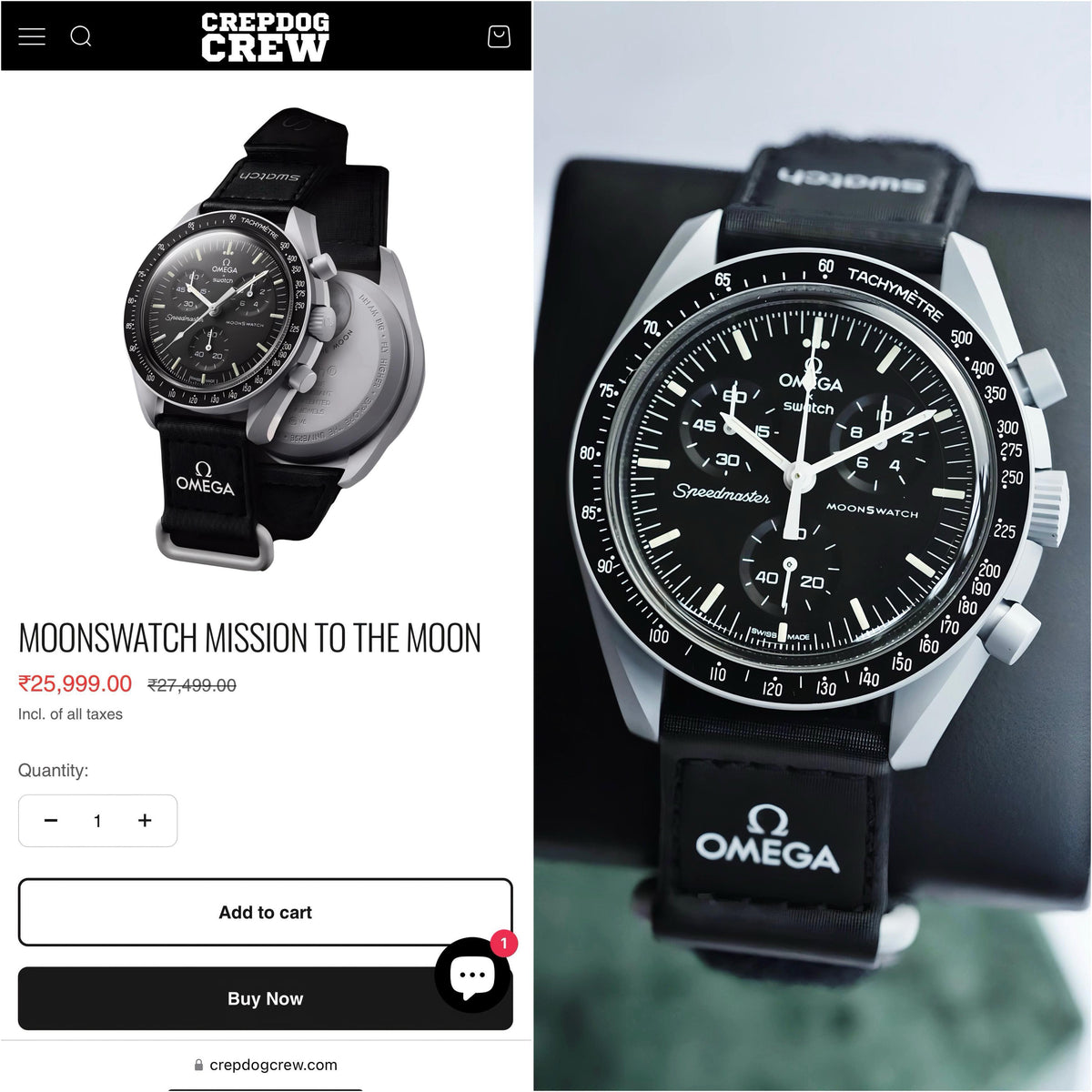 OM.EGA SPEEDMASTER MOONSWATCH 'MISSION TO THE MOON'