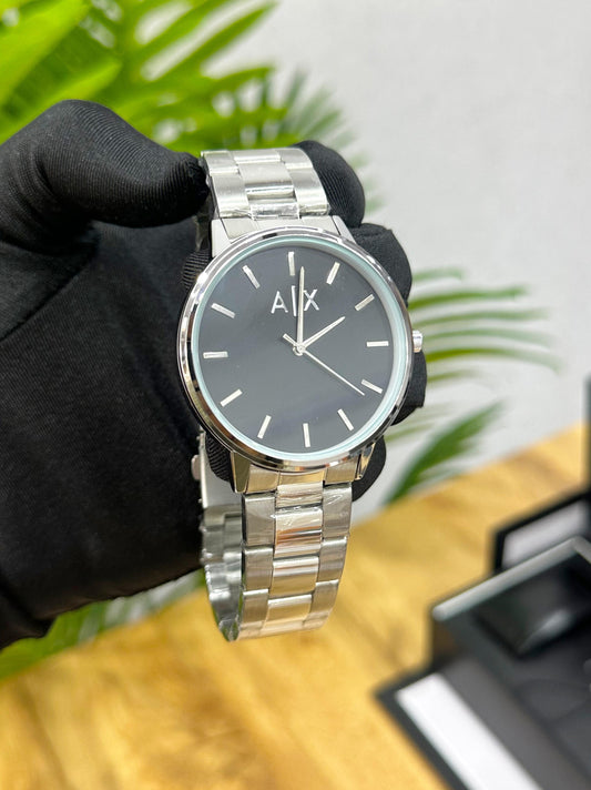 New ARMANI_EXCHANGE A|X SILVER BLACK