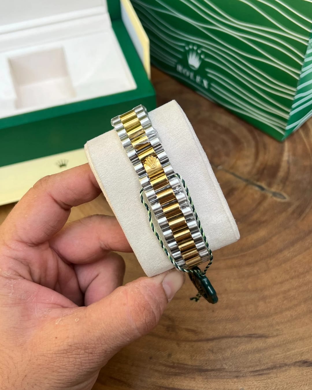 Rol.ex Oyster Perpetual Day Date Diamond 40 Battery 2Ton-Gold-Blue