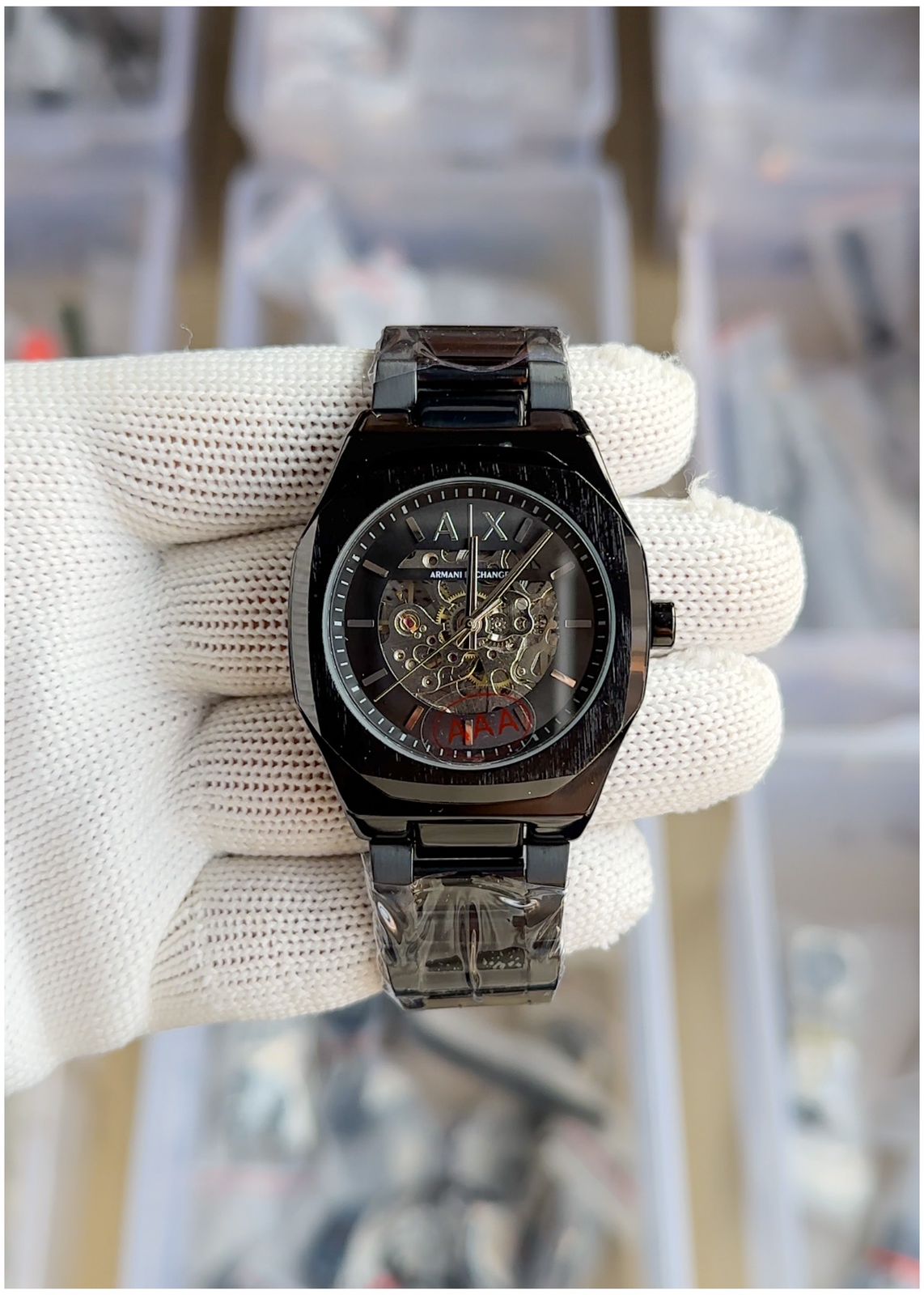 Armani_Exchange Gunmetal Automatic
