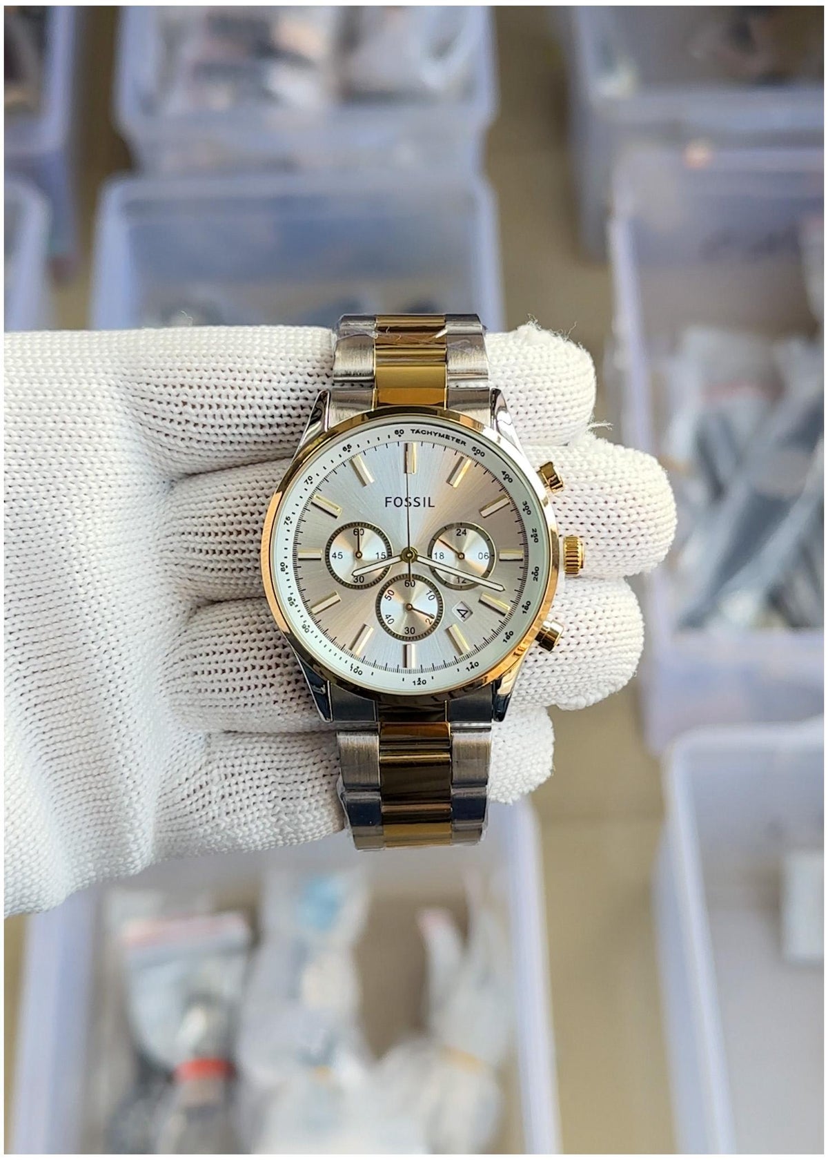 Fos.sil Sullivan 2Ton-Gold-White