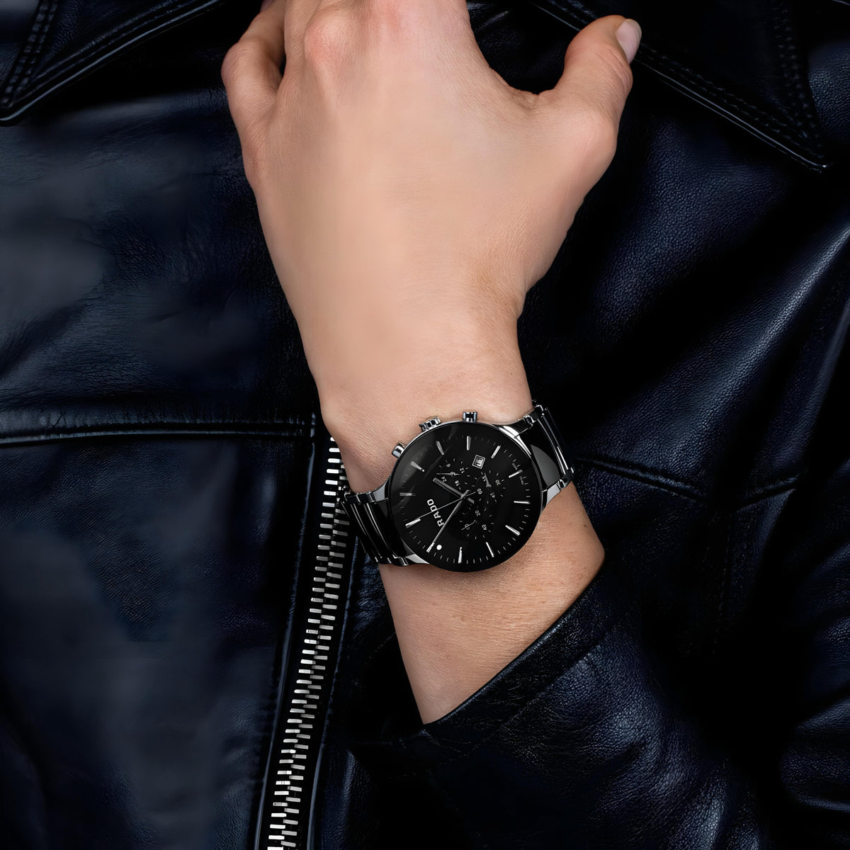 Ra.do Centrix Chronograph in Black ceramic & steel