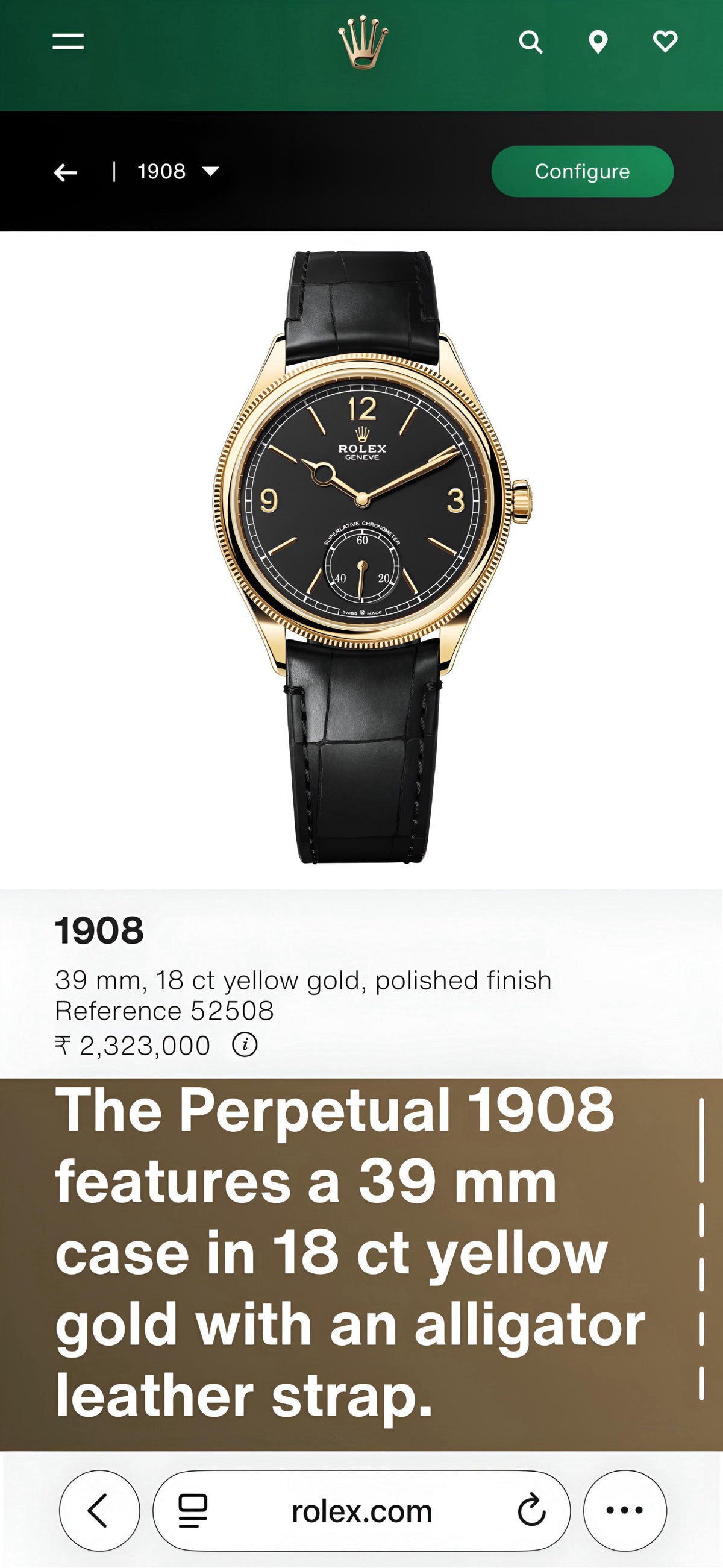 Rol.ex Perpetual 1908 Catalog Model