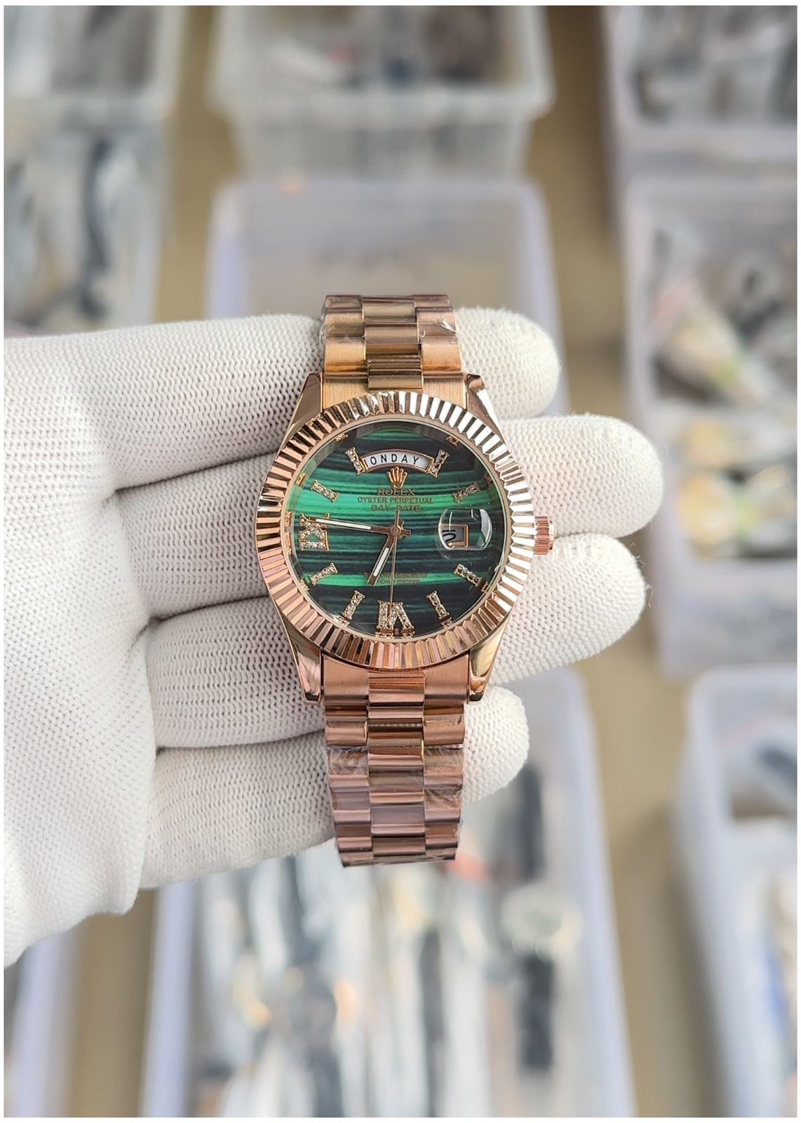 Rol.ex Oyster perpetual Day Date Diamond 40 Battery