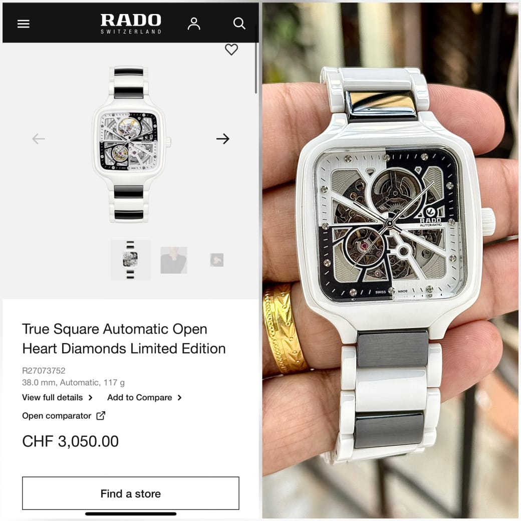 Ra.do true square automaticceramic limited edition