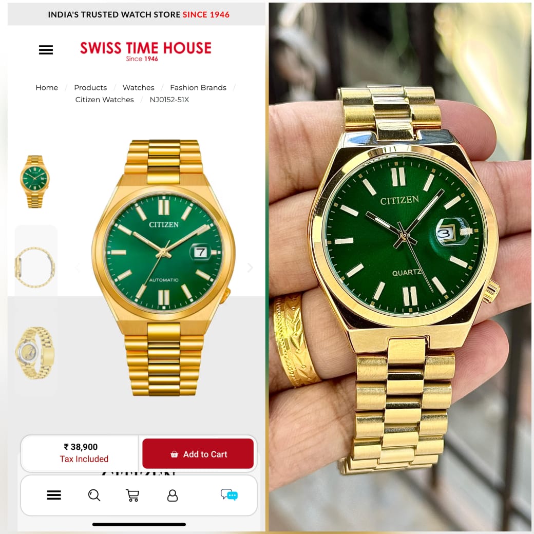 Citi.zen Tsuyosa Quartz Gold Green