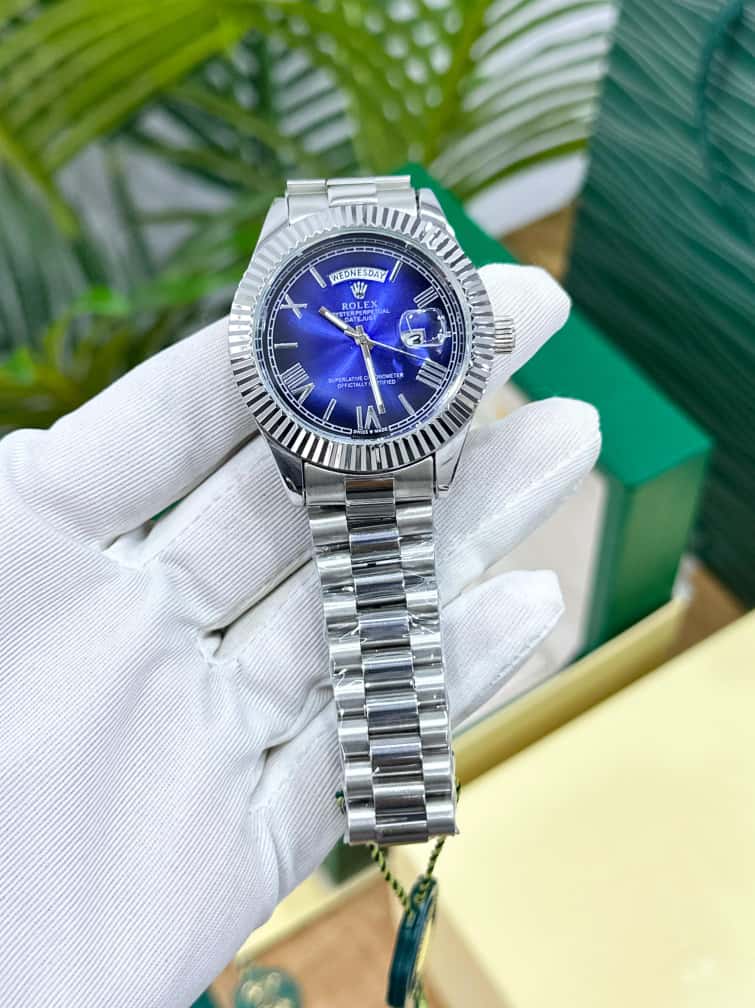 ROL.EX DAY-DATE BLUE ROMAN NUMBERICAL DIAL