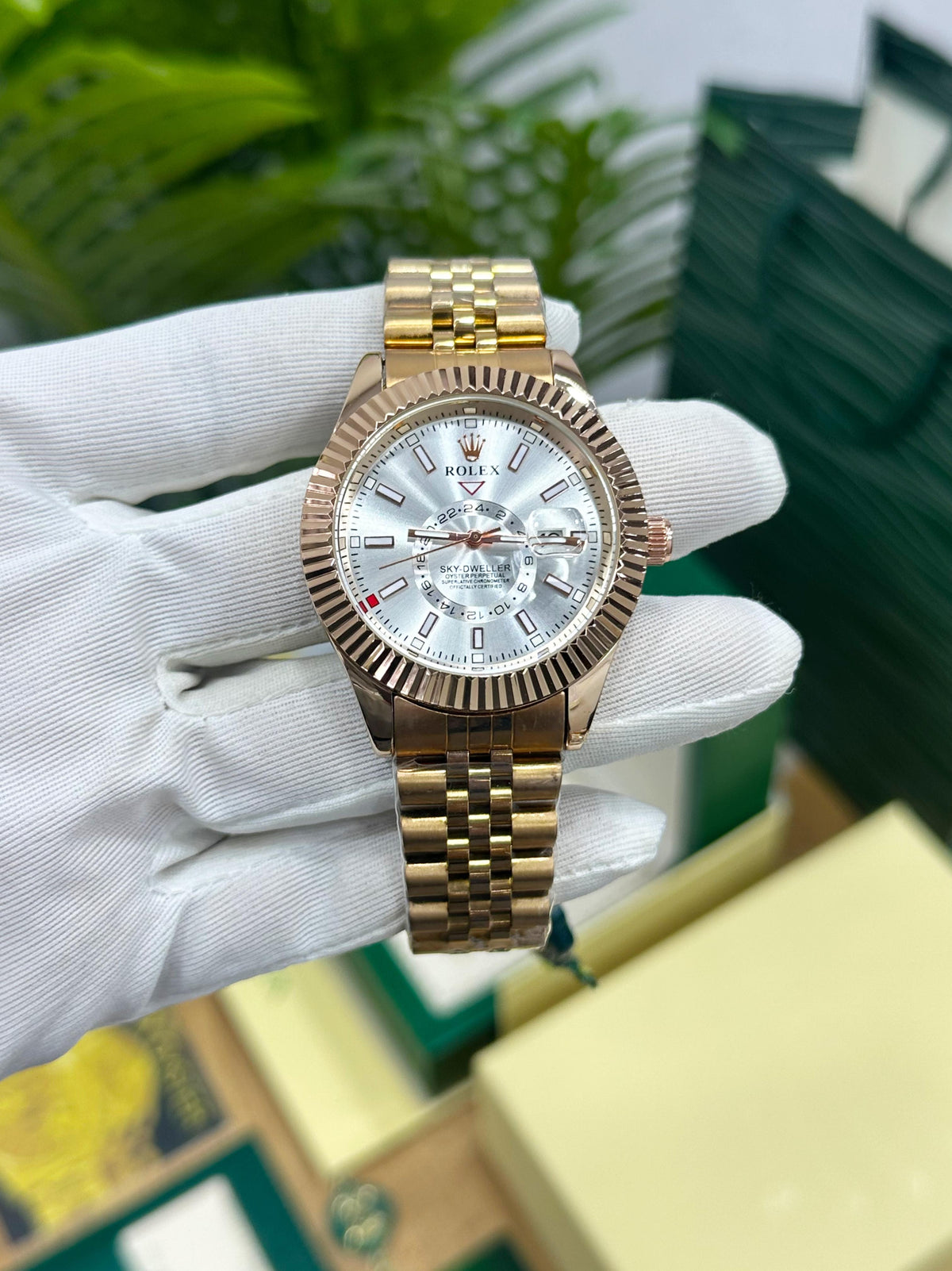 ROL.EX SKY DWELLER WHITE DIAL