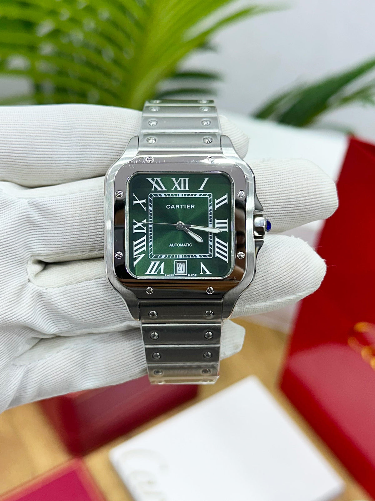 SUPER-PREMIUM CAR.TIER SANTOS CLASSIC GREEN DIAL
