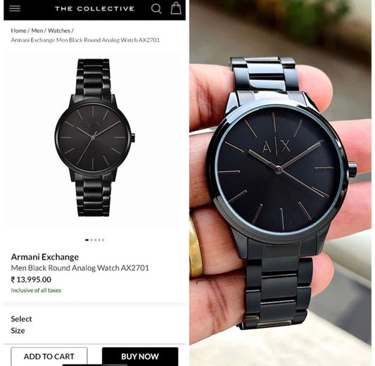 AR.MANI EXCHANGE AlX MEN'S ALL BLACK