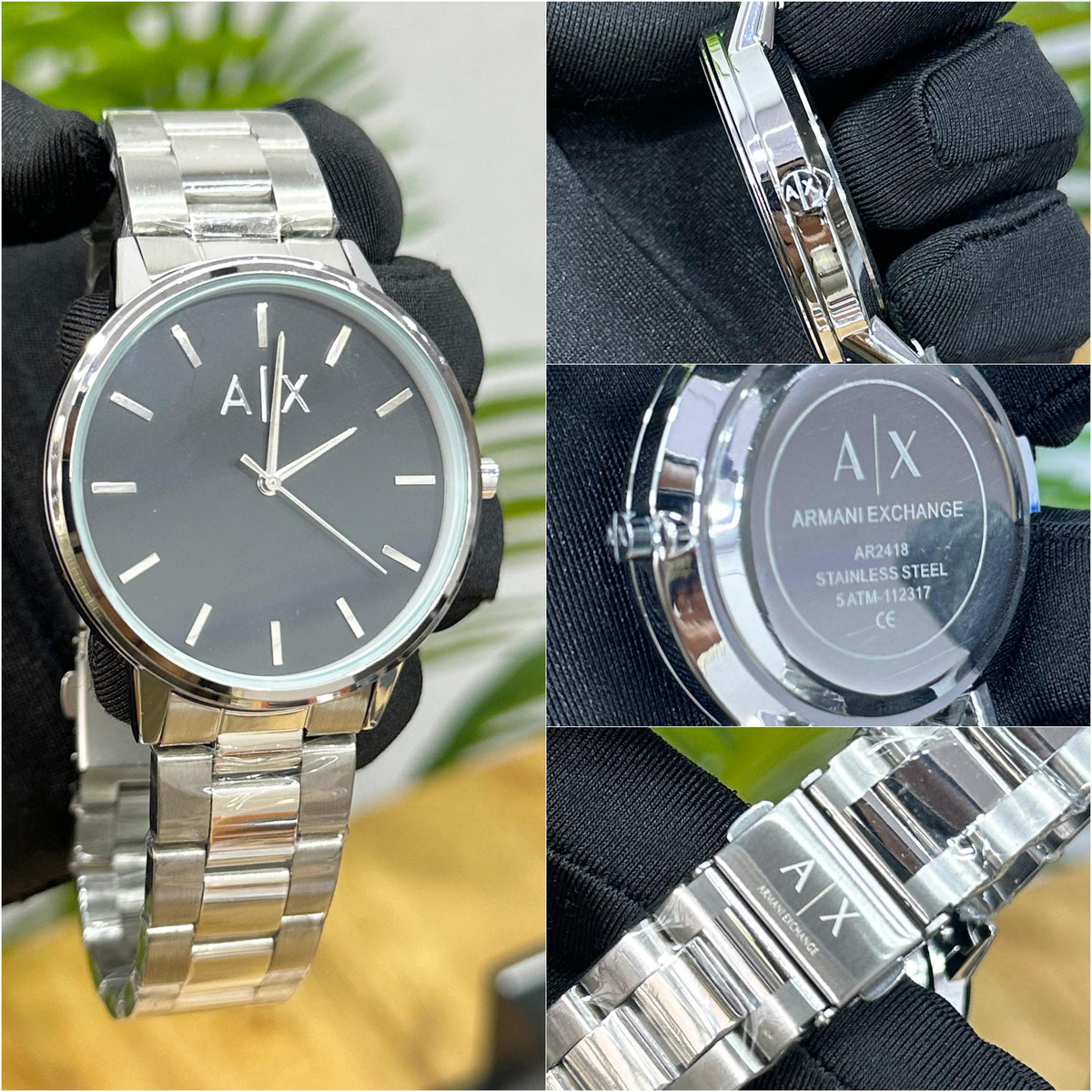 New ARMANI_EXCHANGE A|X SILVER BLACK