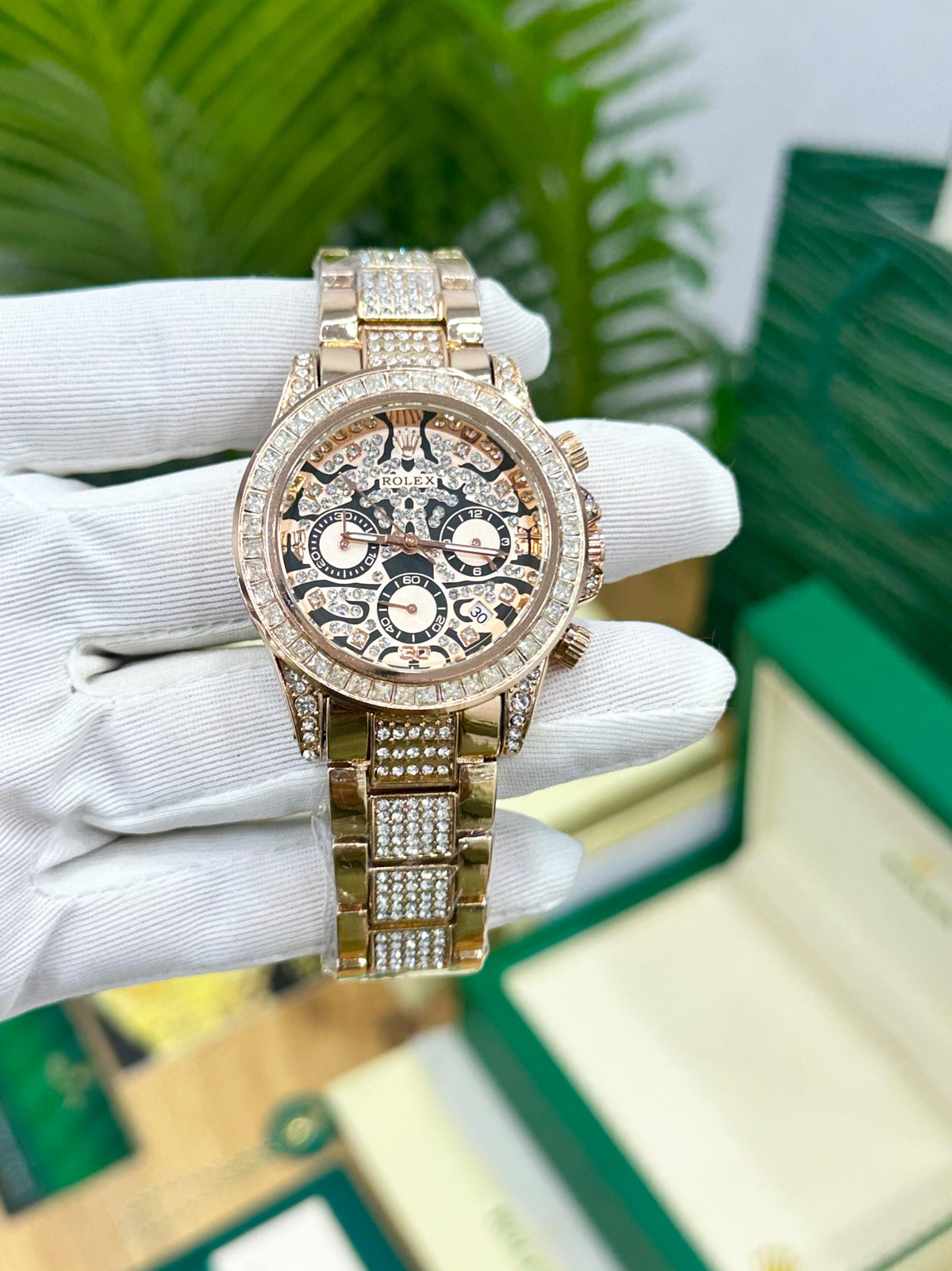 ROL.EX TIGER EYE ROSE GOLD