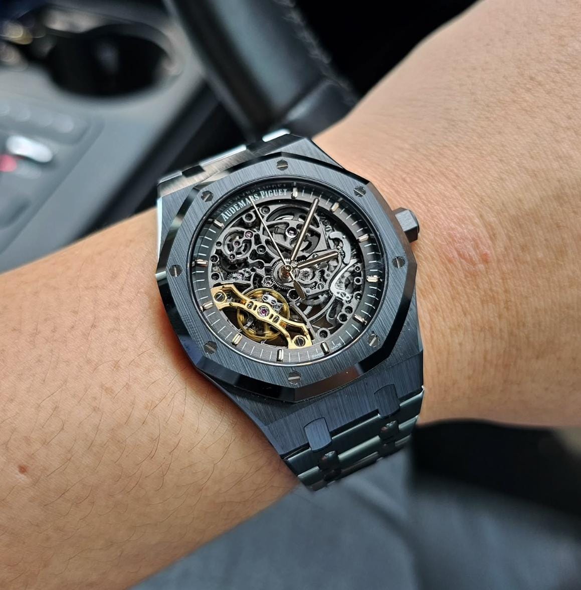 Aude.mars piguet Royal Oak Skeleton Automatic Black-Black