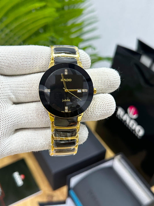 RADO CERAMIC IN BLACK, GOLD COMBINATION