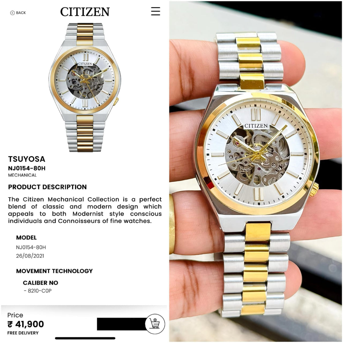 Citi.zen Tsuyosa Open Heart Premium Automatic